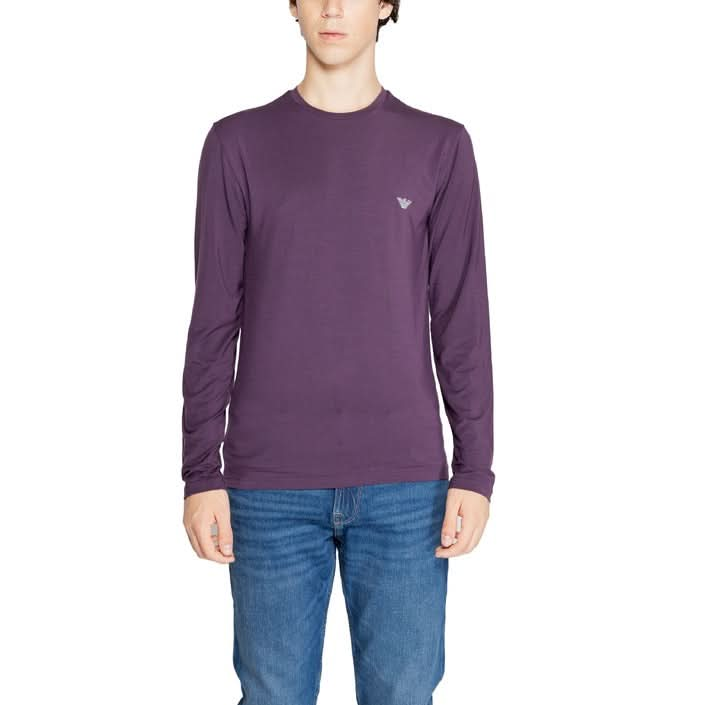 Emporio Armani Underwear T-shirt - Plain purple Long Sleeve for Men