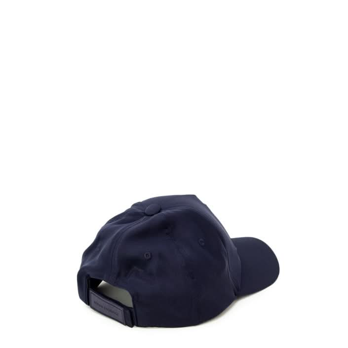 Chic Armani Exchange Blue Cap made from 100% elastomultiester, combining sleek design with durability for Spring/Summer."