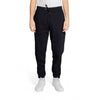 Armani Exchange Black Trousers for men, featuring a classic plain design and laced fastening, crafted from 100% cotton for a high-end fashion look.