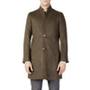 Mulish Men's Green Coat - Front View with Lapel Collar and Side Pockets