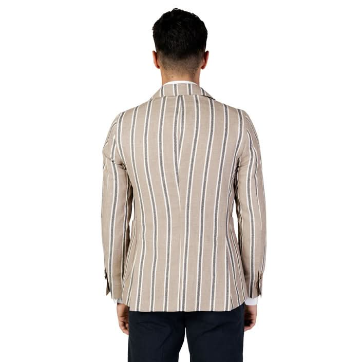 Mulish Men's Lightweight Beige Blazer - Linen and Cotton Blend