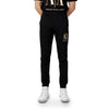 Armani Exchange black printed trousers for men, part of the 2024 collection.