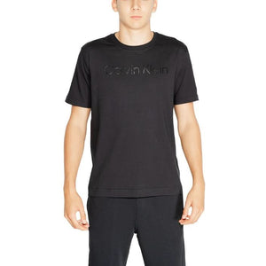 Calvin Klein Sport Men's Plain Black T-shirt - Front View