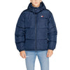 Tommy Hilfiger Men’s Blue Jacket with zip fastening and hooded collar.