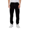 Black Armani Trousers for Men with lace fastening, crafted from premium cotton and polyester blend.