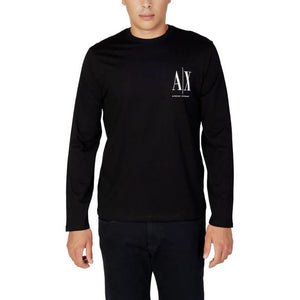 Armani Exchange Black Printed T-shirt for Men | Luxurious Fall/Winter Style