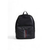 Tommy Hilfiger Men’s Black Printed Rucksack with zip fastening, made from 100% polyurethane.