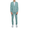 Mulish Men's Green Suit - Front View with Lapel Collar and Tailored Fit