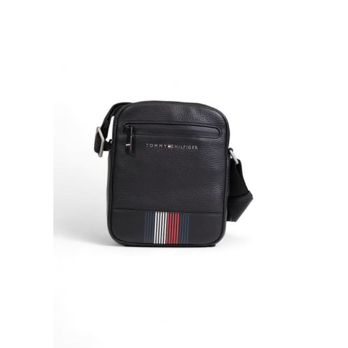 Functional Tommy Hilfiger Men’s Shoulder Bag with front pockets, ideal for daily use.
