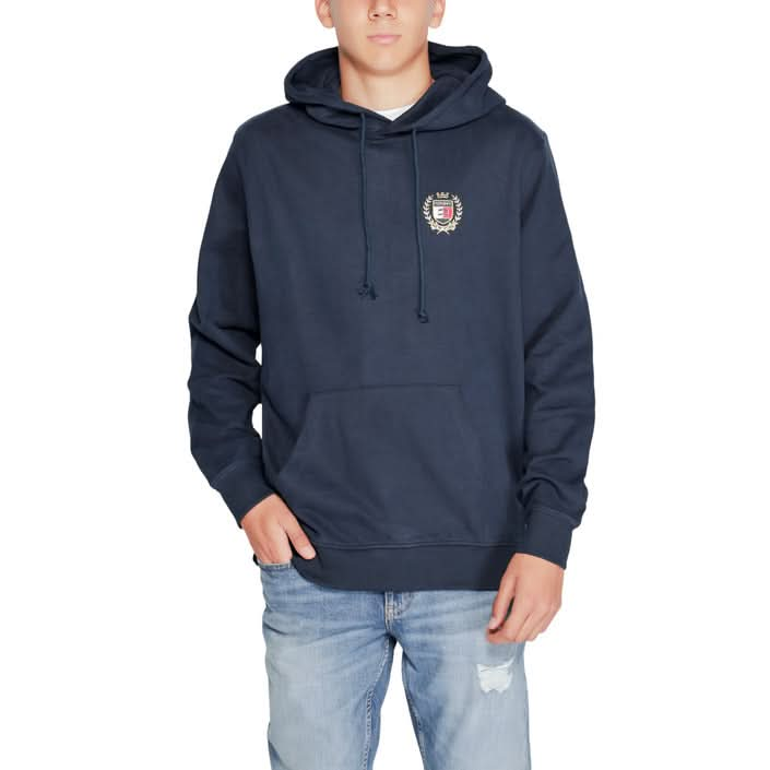 Tommy Hilfiger Men’s Sweatshirt in blue, featuring a plain design and comfortable fit.
