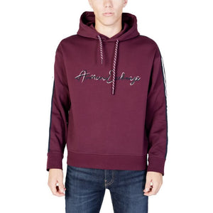 Armani Exchange men's bordeaux print hoodie, perfect for adding bold style to your Fall/Winter wardrobe.