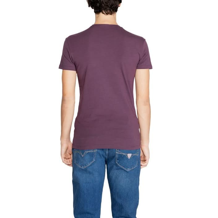 Plain purple Emporio Armani T-shirt made from 100% cotton.