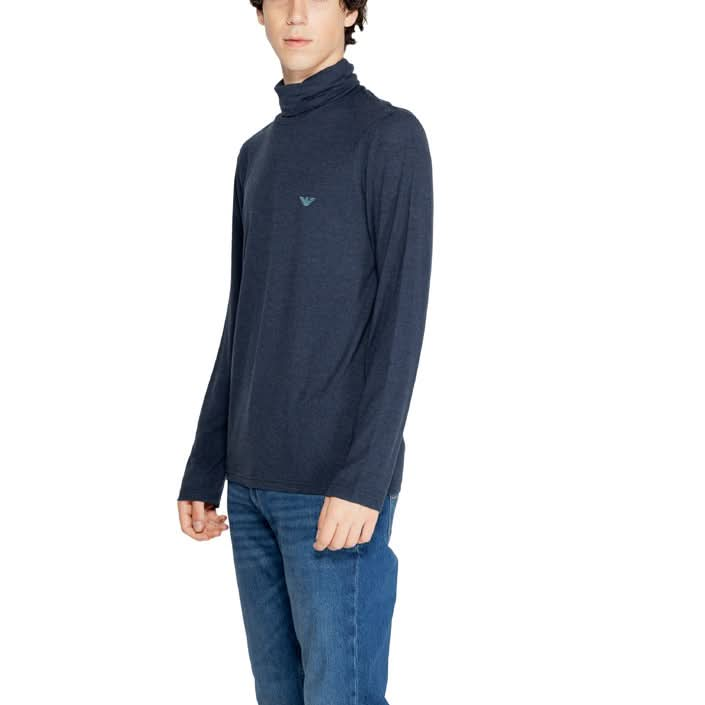 Emporio Armani Men’s Blue Turtleneck T-shirt – Fall/Winter Collection | Poshbro