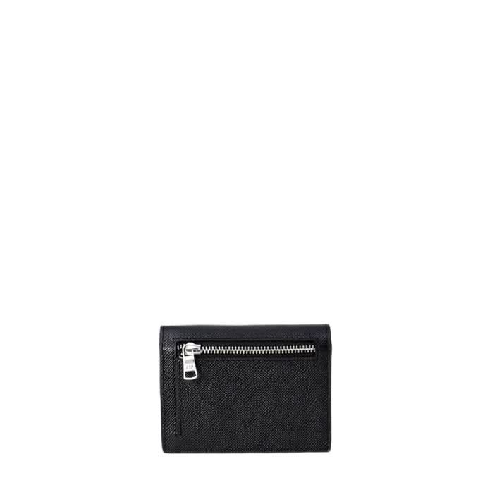 Compact black leather wallet for men by Armani Exchange