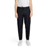 Armani Exchange Black Trousers for men with front pockets and a laced fastening, crafted from a blend of polyester, viscose, and lycra for a luxurious look.