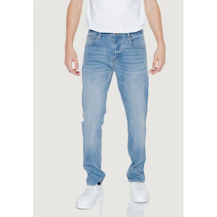 Smooth blue jeans for men with front and back pockets – Armani Exchange