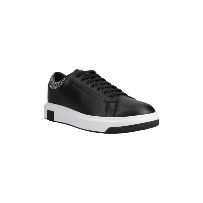 Sophisticated black sneakers by Armani Exchange for men, ideal for Fall/Winter."