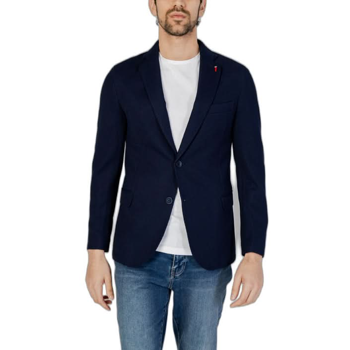 Mulish Blue Blazer for Men - Italian Craftsmanship with Front Pockets