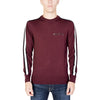 Armani Exchange bordeaux knitwear – elegant plain design with a round neck and long sleeves, perfect for Fall/Winter warmth."
