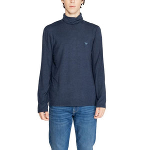 Emporio Armani Men’s Blue Turtleneck T-shirt – Fall/Winter Collection | Poshbro