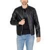 Armani Exchange Black Blazer for Men with zip fastening, perfect for modern sophistication and effortless style.