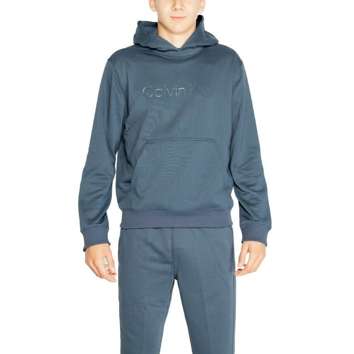 Calvin Klein Sport Men's Blue Hooded Sweatshirt - Front View