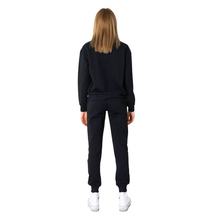 Armani Exchange Women's Black Trousers – elegant and versatile with a tailored fit and side pockets, crafted from a high-quality cotton-polyester blend for Fall/Winter.

