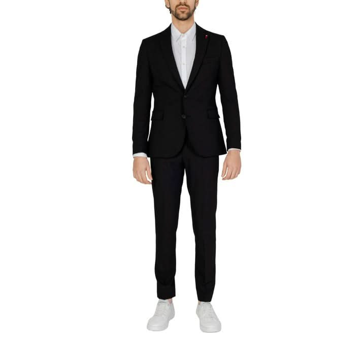 Mulish Men's Black Suit - Modern Design for Spring/Summer Formal Events