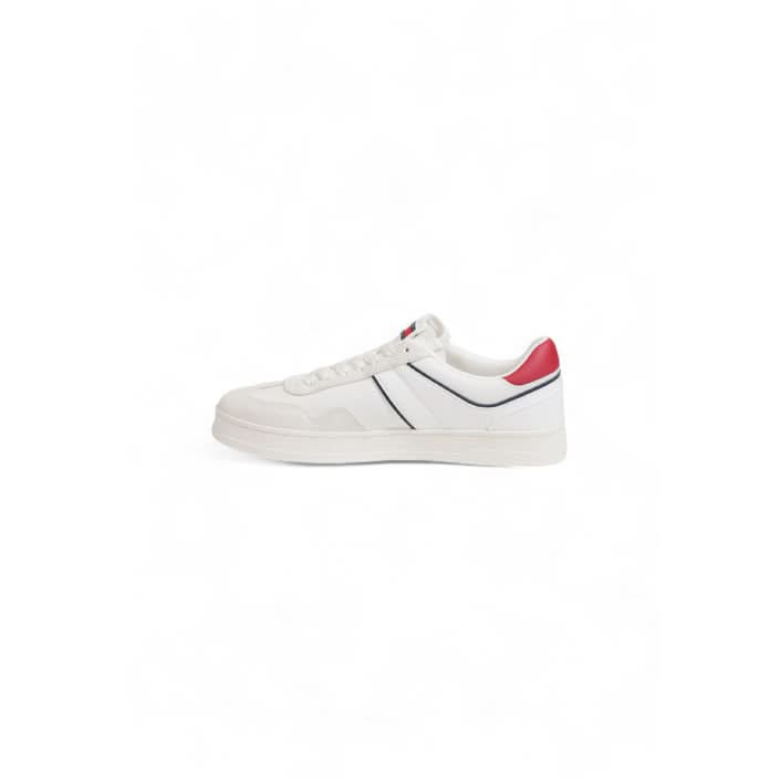 Tommy Hilfiger Men’s Sneakers in white, featuring a sleek plain design and premium leather.