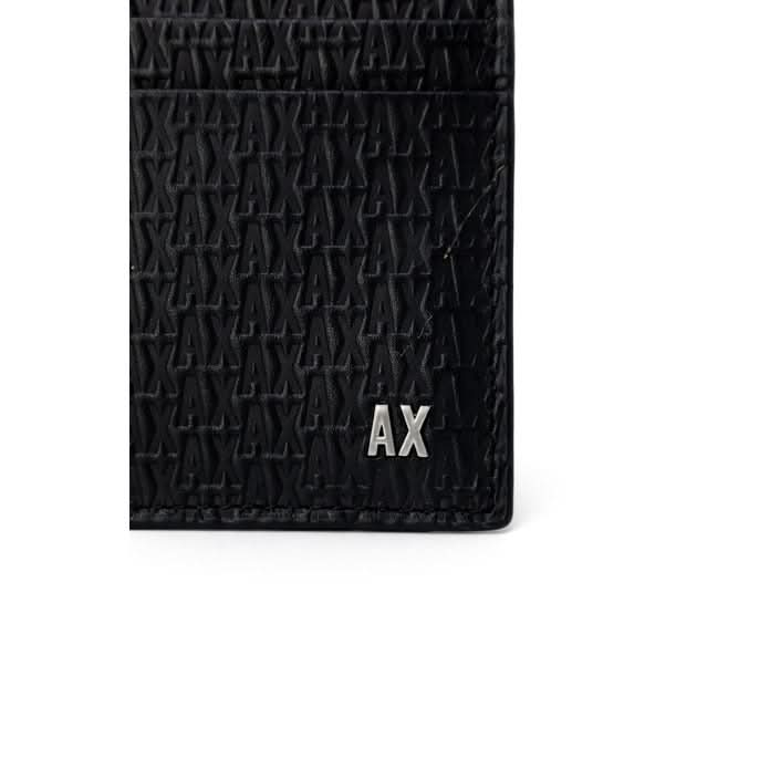 Stylish black leather wallet by Armani Exchange – Compact and functional