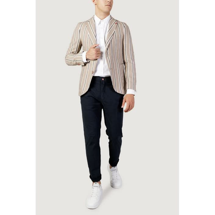 Mulish Men's Beige Blazer with Front Pockets - Elegant Spring/Summer Wear