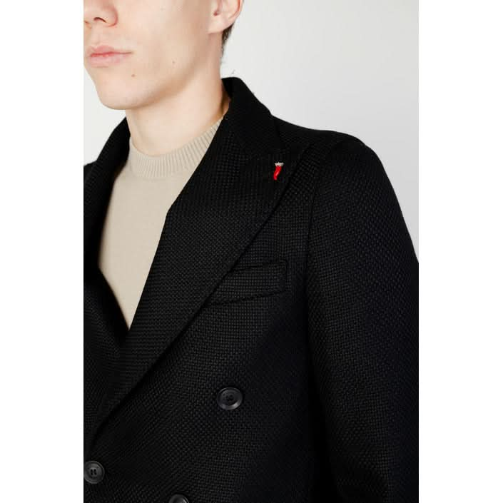 Mulish Black Coat for Men - Side Pockets and Classic Design