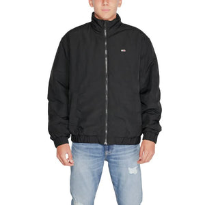 Tommy Hilfiger Men’s Black Jacket with zip fastening and front pockets, made from 100% polyamide.