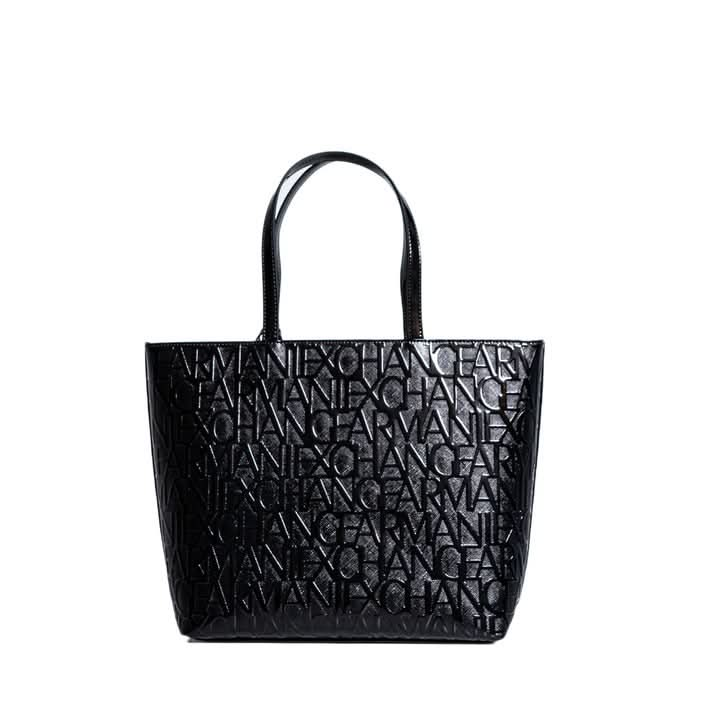 Armani Exchange Women’s Black Handbag in plain design, 100% polyurethane. Best Armani deal for trendy metropolitan women this Fall/Winter. Available at Poshbro."