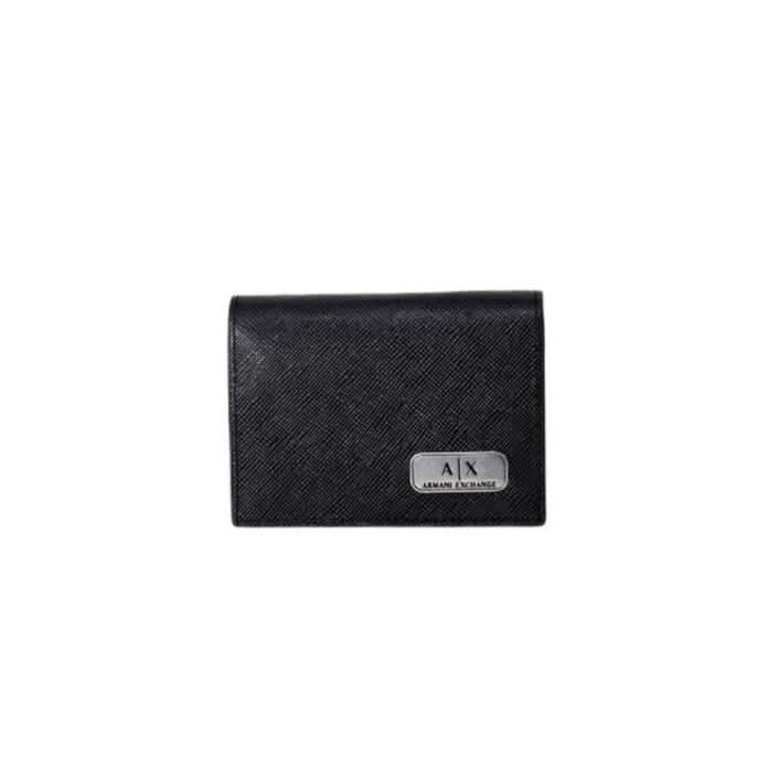 Armani Exchange black leather wallet with zip fastening, Spring/Summer collection