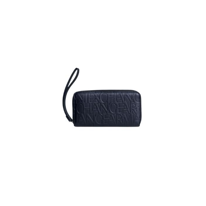 Sophisticated Armani Exchange black wallet with zip fastening, crafted from durable polyurethane. A luxurious choice for Fall/Winter essentials