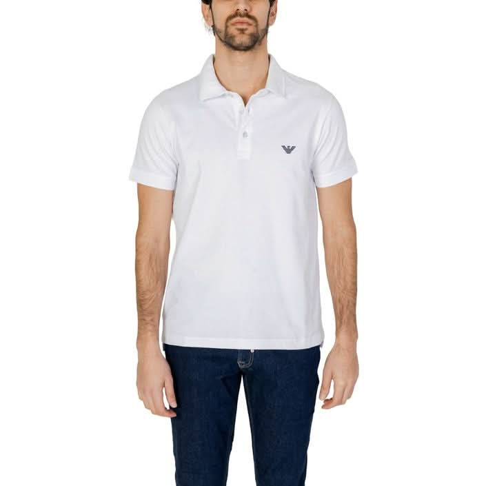 Emporio Armani Men's White Polo - Classic Short Sleeve Design