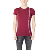 Emporio Armani Men's Bordeaux Printed T-shirt - Cotton Lycra Blend