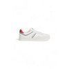 Tommy Hilfiger Men’s White Leather Sneakers with lace-up fastening, made from 100% leather.