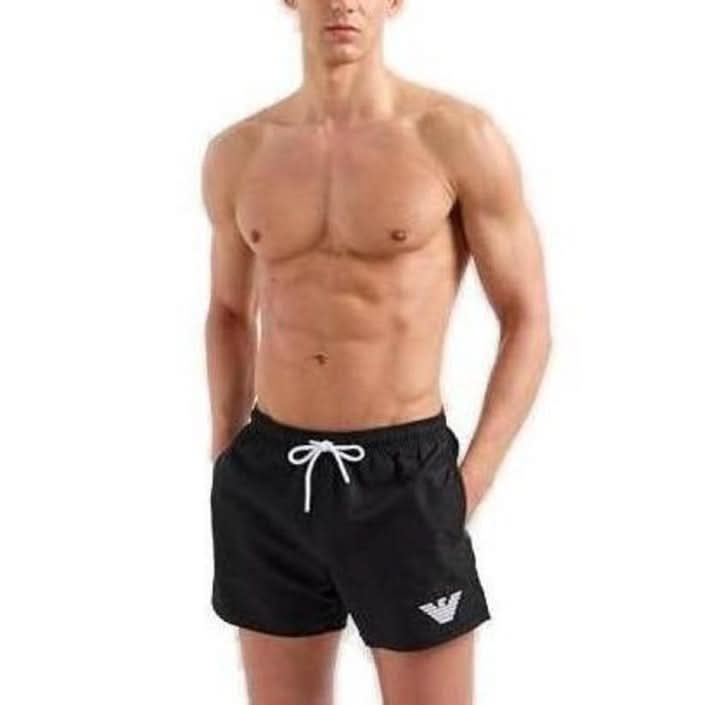 Men's Black Emporio Armani Swimwear - Polyester Spring/Summer Design