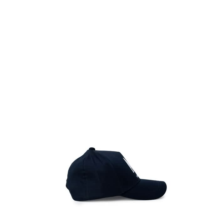 Cool and stylish Armani Exchange Blue Cap in premium cotton, featuring a unique print perfect for adding a touch of flair to your Spring/Summer wardrobe