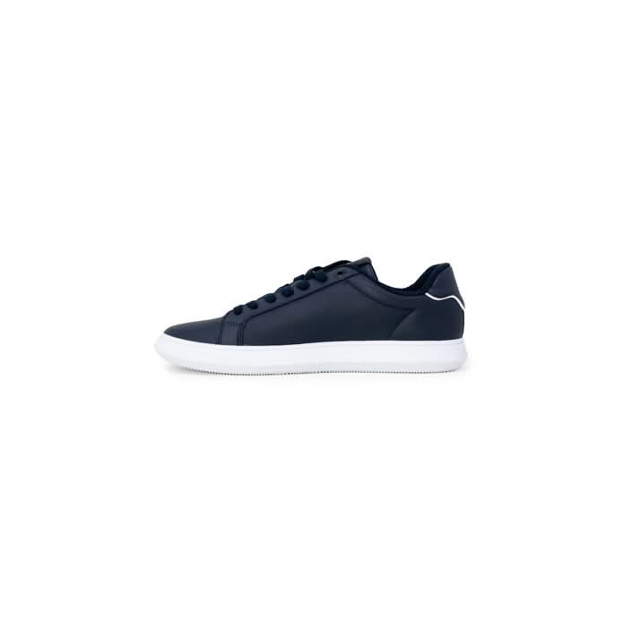 Sleek blue Tommy Hilfiger leather sneakers, perfect for Spring/Summer wear.