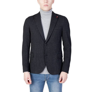 Mulish Men's Black Blazer - Front View with Lapel Collar