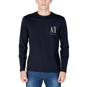 Armani Exchange Black Printed T-shirt for Men | Luxurious Fall/Winter Style