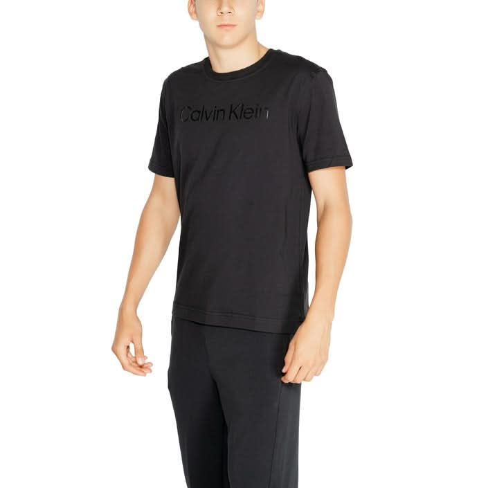 Calvin Klein Sport Men's Basic Black T-shirt - Round Neck Design