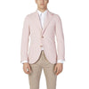 Mulish Men's Pink Blazer - Front View with Lapel Collar