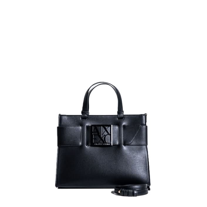 Armani Exchange Men's Black Handbag – Sleek design with shoulder strap and durable polyester/polyurethane construction, perfect for Fall/Winter.