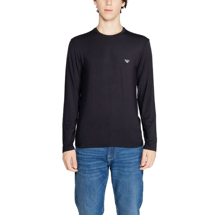 Emporio Armani Underwear T-shirt - Plain Black Long Sleeve for Men