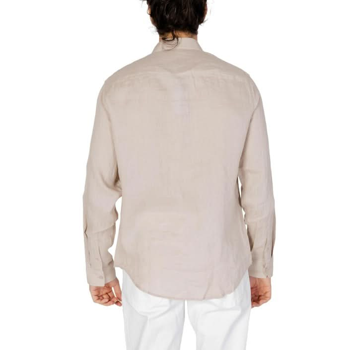 Armani Exchange Beige Linen Shirt for Men | Classic & Trendy | Poshbro