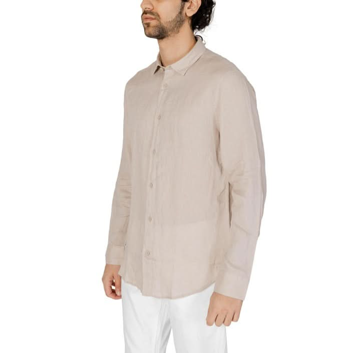 Armani Exchange Beige Linen Shirt for Men | Classic & Trendy | Poshbro